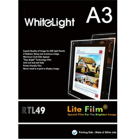 A3  Premium Lite Film for Laser & Ink Jet Printers (Pack of 50 Sheets)